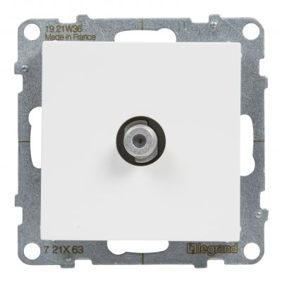 Suno Gniazdo Antenowe Tv Typ &Quot;F&Quot; 1.5 Db + Rj45 Kat 6 Utp Czarny 721462 721163 LEGRAND (721163)